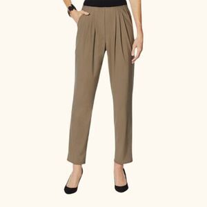 WynneLayers Pleated Stretch Trouser Pants with Pockets   - sc0524B